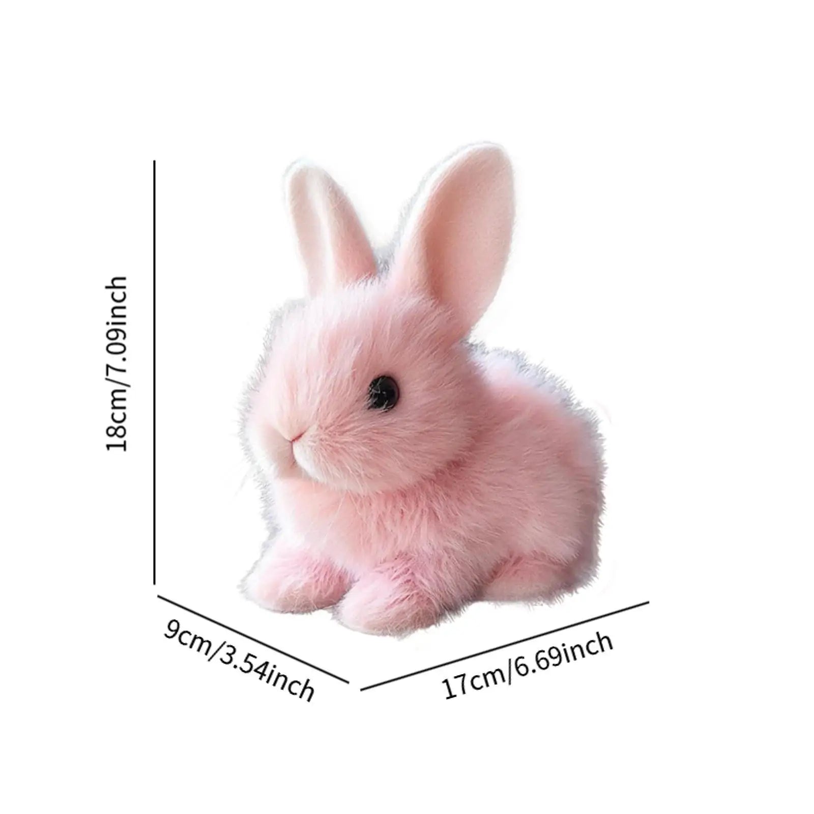 Plush Bunny Toy - Interactive Electric Feeding Carrot Doll
