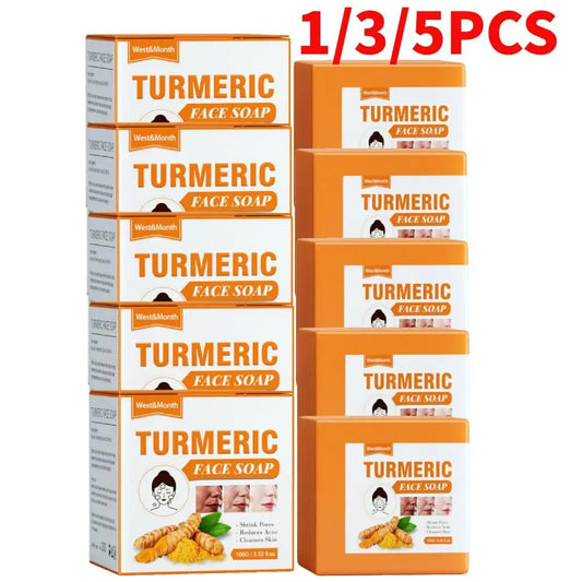 Turmeric Soap 1/3/5PCS: Repair & Moisturize Facial Cleanse