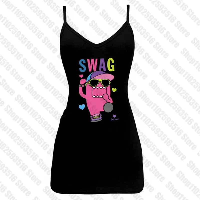 Goth Y2K Crop Tops: Punk Anime Print Grunge T-Shirts