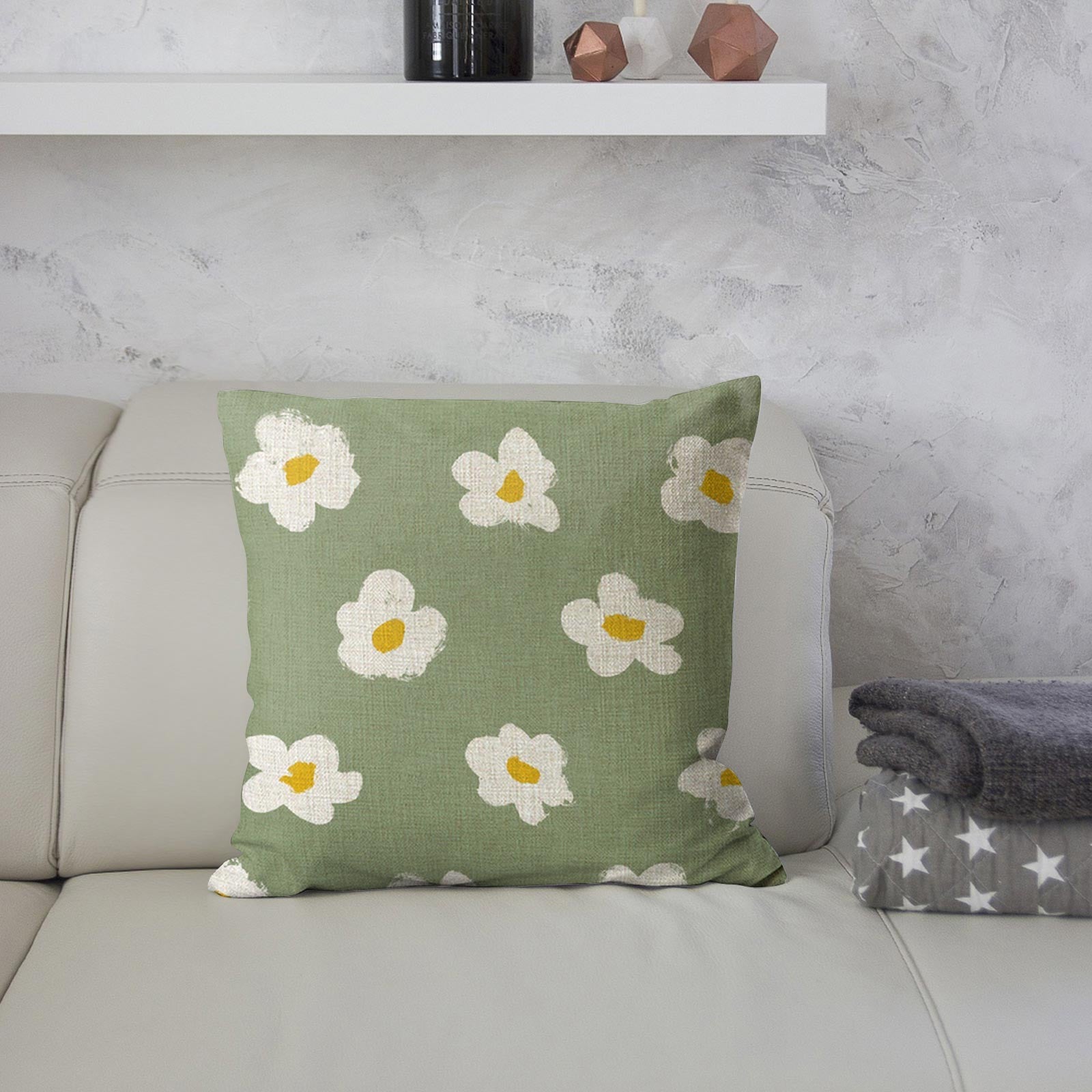 Striped Floral Leaf Pillow Covers - 2025 Fashion Decor