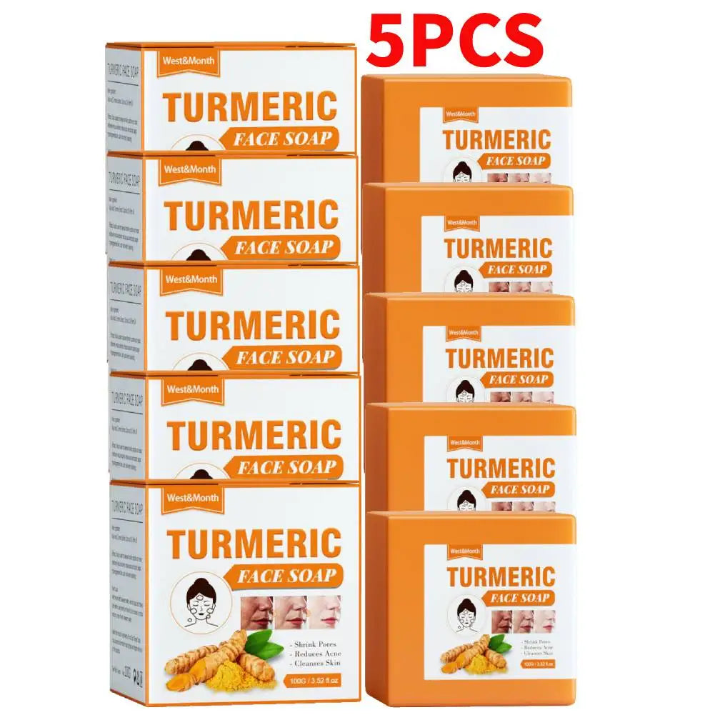 Turmeric Soap 1/3/5PCS: Repair & Moisturize Facial Cleanse