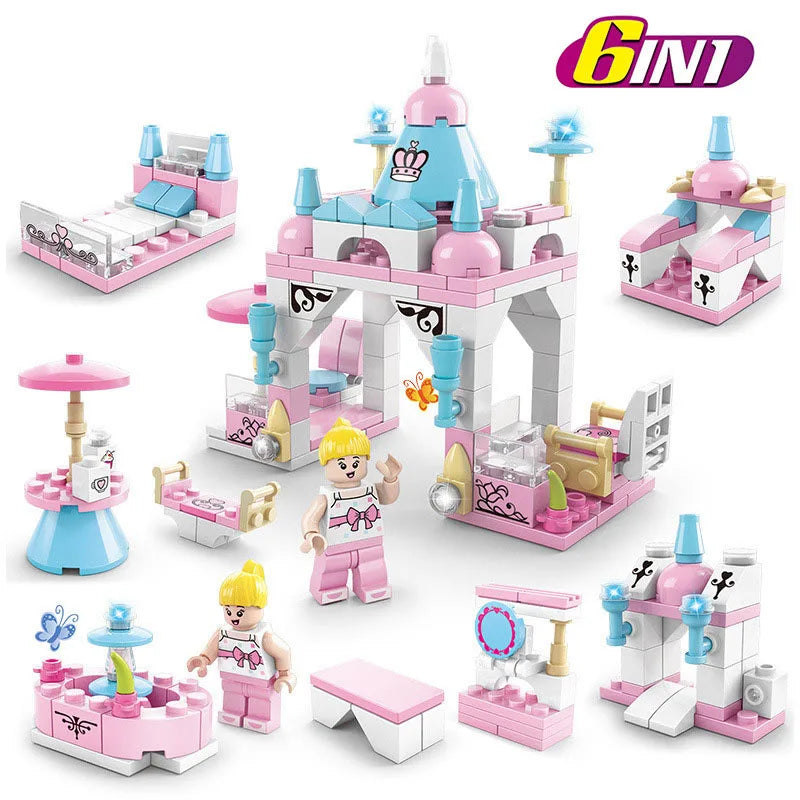 SLUBAN Girl Food Truck Building Blocks Toy Set