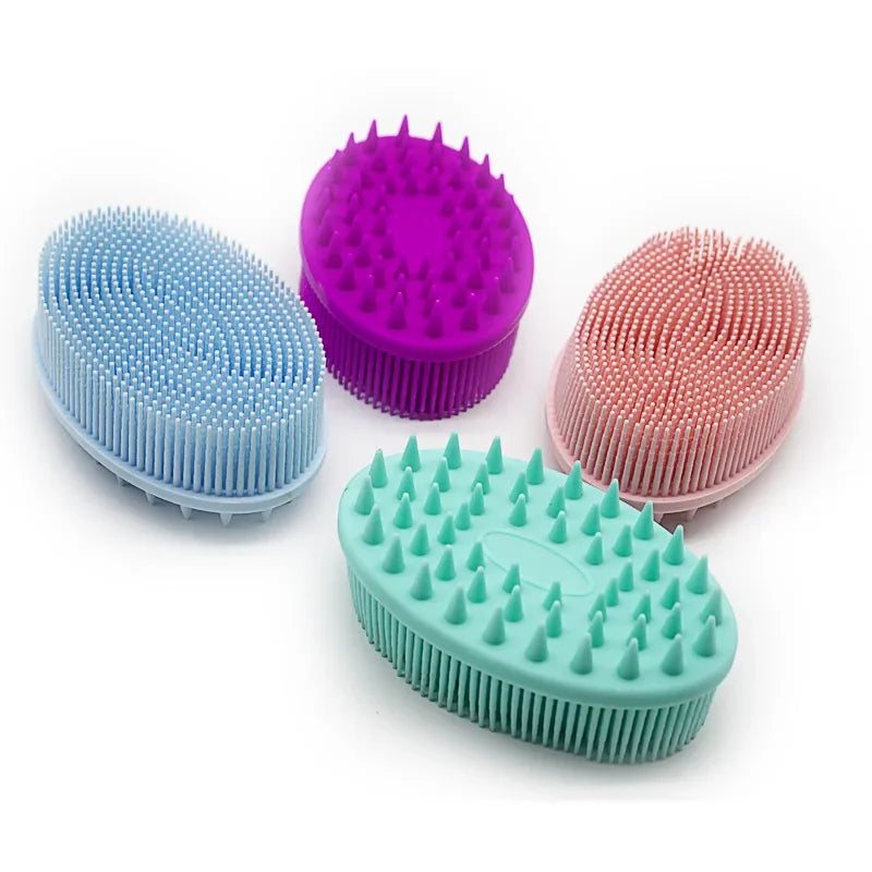 Exfoliating Silicone Body Brush - 2-in-1 Bath & Scalp Massager